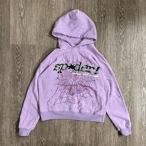 Purple P*NK Sp5der Hoodie
